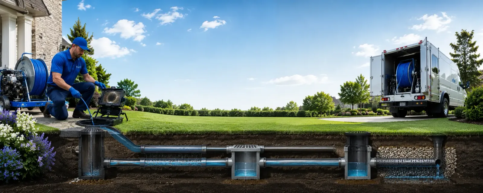 Outdoor drain cleaning information for Dugger, IN